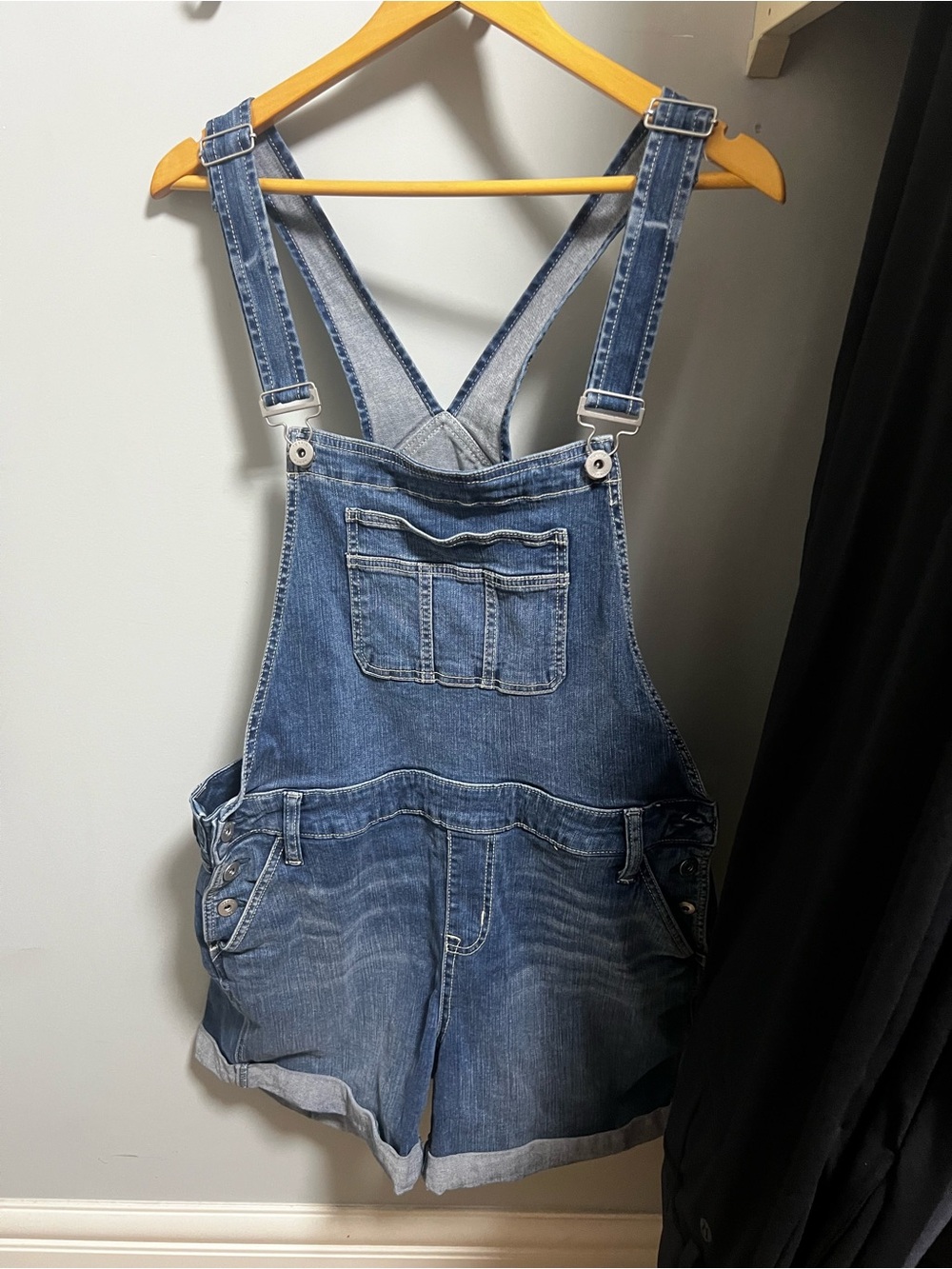 torrid Washed Blue Denim Short Overalls